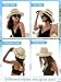 Sun Hats for Women Straw Panama Hat Wide Brim Fedora Beach Hat Packable UV UPF 50+ Summer Hat, C-Beige