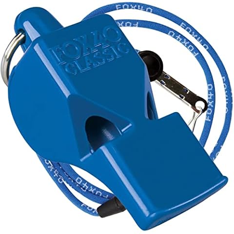 Fox 40 Classic Safety Whistle C/W Wrist-Lanyard Blue Cover