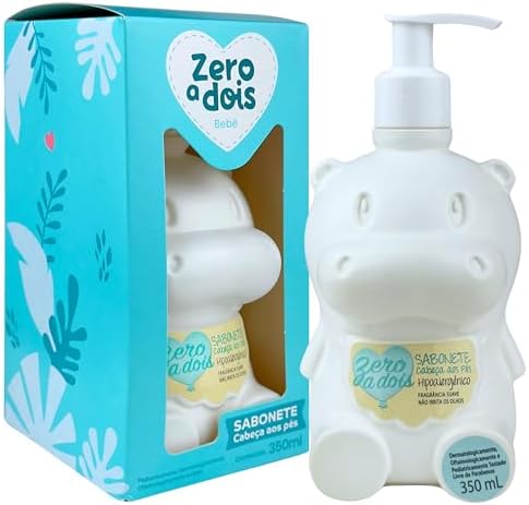 Zero a Dois, Sabonete Líquido para Bebê, Cabeça aos Pés, Hipopóta...