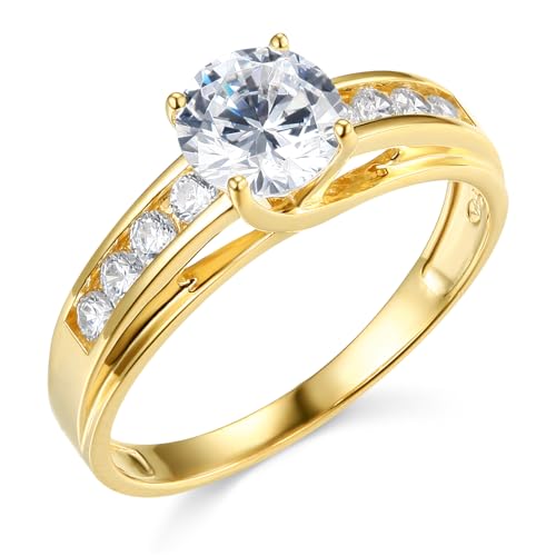 14k Yellow OR White Gold SOLID Wedding Engagement Ring