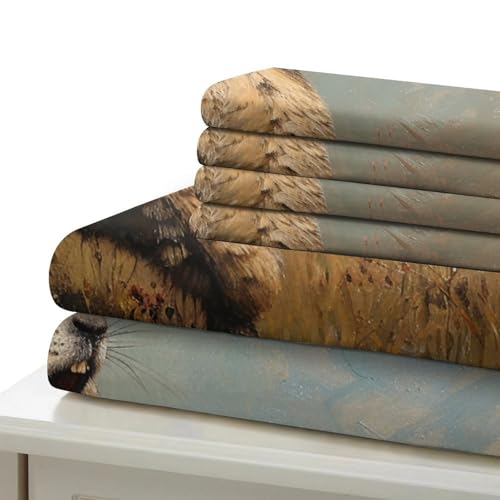 Housse de couette marmotte 3D 140x200 microfibre - 7