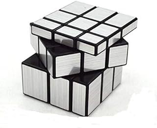 3x3 Mirror Speed Cube Puzzle Silver Magic Cube -162