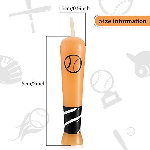18 Pieces Baseball Bat Candle Baseball Sports Birthday Candle Baseball Cake Cupcake Candle For Birthday Baby Shower Wedding Party Supply #TOP1