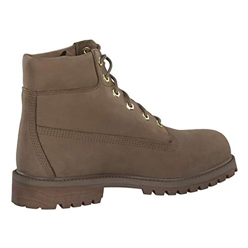 Image of Timberland Premium 6 Inch Waterproof Boot Big Kids' Shoes Dark Beige Nubuck tb0a1vdt (5 M US)