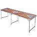Giantex 8' Portable Beer Pong Table Foldable Adjustable Height Aluminum Indoor Outdoor Table for Drinking Party Game Set