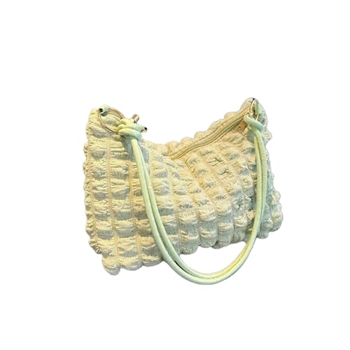 SVEETTOP Tote Bag Für Frauen Umhängetaschen Falten Blasen Handtaschen Lässige Achselhöhlen -Stülle -Tasche-Grün