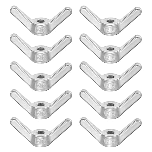 Écrous papillon M6 x 1 inox 304 lot de 10 pour visserie de meuble et installation mécanique