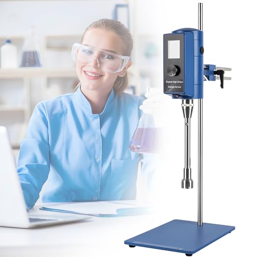 Machine d'émulsification de mélangeur numérique homogénéisateur à haute cisaillement, 2000-28000 tr/min pour la dispersion d'émulsion homogénéisation en laboratoire avec écran LCD HD