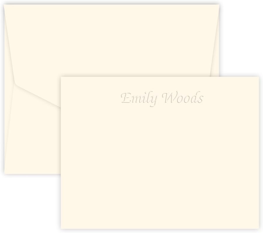 Personalized Mayfair Embossed Correspondence Card (Ivory)