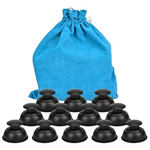 Silicone Cupping Therapy Sets Cups Massage, 12pcs Professional Vacuum Cupping Anti Cellulite Suction Cup for Facial Body Massage, Deep Tissue, Myofascial Release, Pain Relief, Muscle Relaxation(Black) Cover