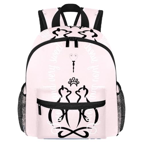 Sac à dos chats rose pour la maternelle, les pique-niques et le parc