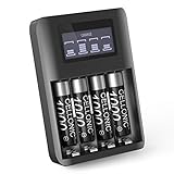 CELLONIC 4X Ersatzakku für Siemens Gigaset A400 A415 A415A CL660HX A580 A585, C300 C430, C475 C530, S810 Telefon Ersatz Akku + Ladegerät, 4X 1000mAh AAA wiederaufladbare Batterie Telefonakku