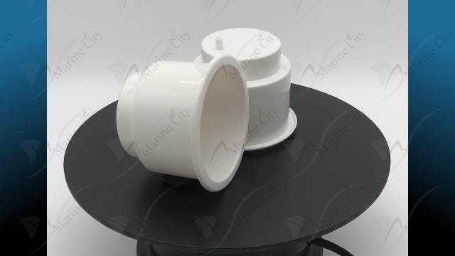 6-Pack White Plastic Cup Holders With Drain Hole For Boat, Marine, RV & Pontoon 2 thumbnail image