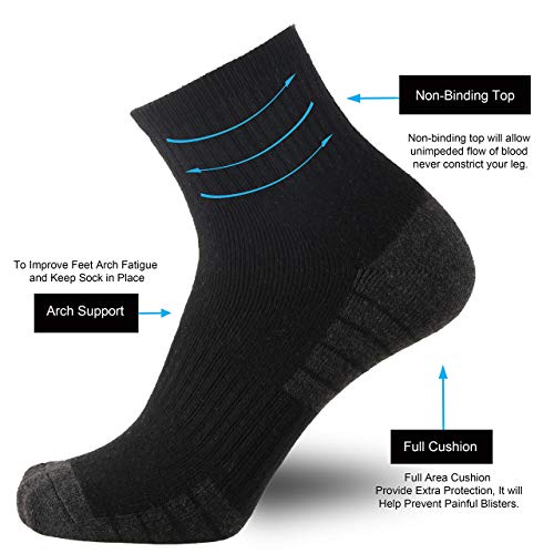 ONKE Max Full Cushion Low Cut Quarter Socks for Men Athletic Running Training Work Thick Warm Moisture Control Anti Blister2