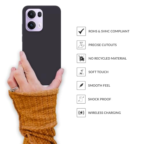 Image of SPRIG Compatible with Oppo Reno 13 Pro Premium SilkTone Back Cover Drop Tested Shock Proof Mobile Case for Men, Women, Boys and Girls with Camera Protection (Charcoal Grey)