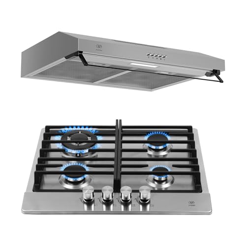 Lista de Parrilla Teka 4 Quemadores para comprar hoy. 50 AVERA Combo Parrilla de Gas 4 Quemadores + Campana de Pared 60cm | Acero Inoxidable, Encendido Electrónico, Filtros Lavables y de Carbón, Iluminación LED, Succión de 3...