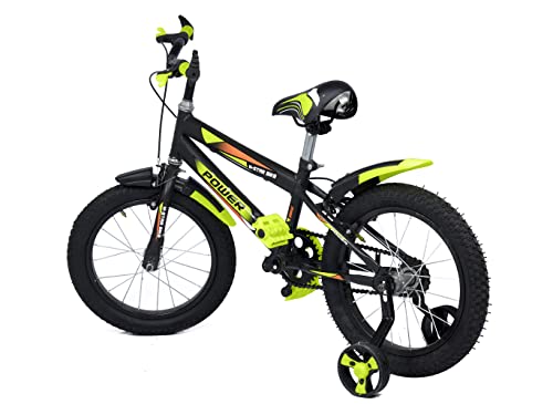 Image of NORMAN JR, Designed in Scandinavia EU Kids Bike Bicycle for Toddlers and Kids 16 Inch Fully Adjustable with Back Seat & Support for Boys and Girls Cycle for 5 to 8 Years, Leaf Green