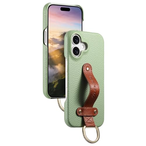 Housse cuir iPhone 17 Air verte idéale pour sécuriser vos photos en voyage