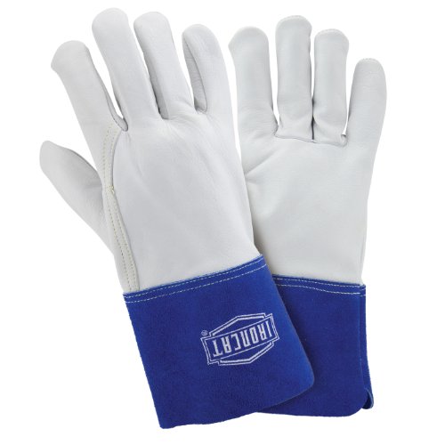 Review IRONCAT 6142 Goatskin TIG Welder – [Pack of 12] Pearl/Gold, Large, Premium Grain, Wing Thumb, Kevlar Construction, 4 in. Cuff
