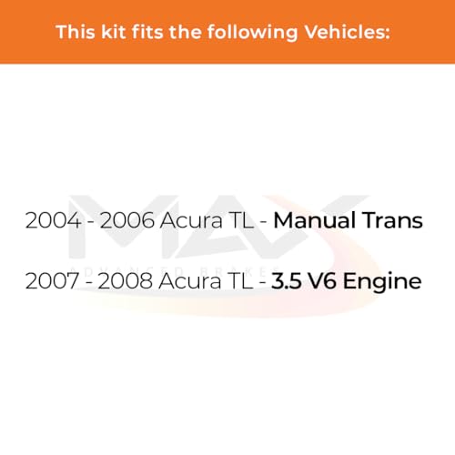 Image of Max Advanced Brakes Front Brake Kit Compatible With 2004 2005 2006 2007 2008 Acura TL w /Manual Trans 3.5L V6 Engine Replacement Cross Drilled Disc Brake Rotors and Ceramic Brake Pads