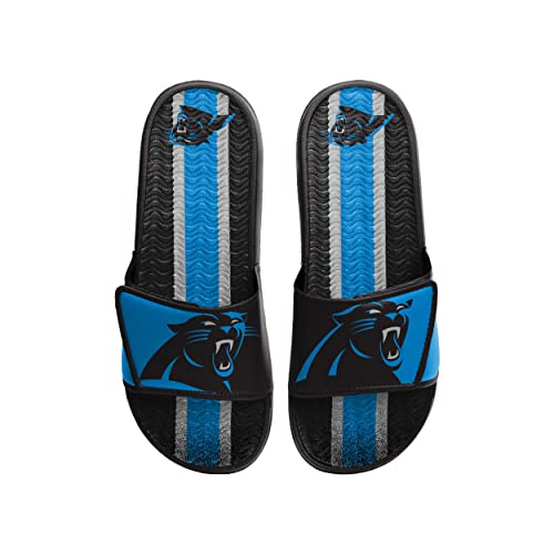Image of FOCO mens NFL Team Stripe Logo Athletic Sport Shower Flip Flop Sandals Gel Slides