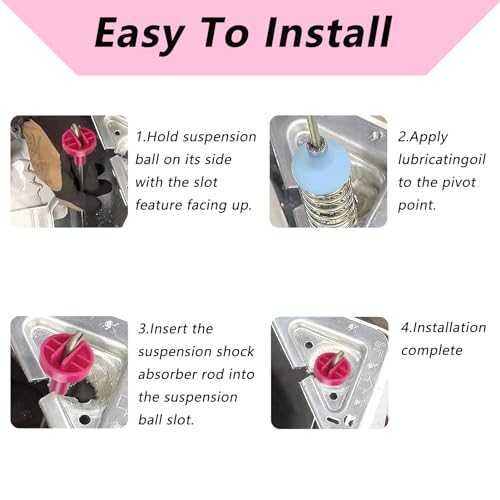 DC97-05280W Washer Suspension Rods/Washer Shock Absorber -4Pcs - Fit for Sam.sung Washer Machine- wa50r5400av/us wa50r5200aw/us wa45h7200aw/a2 wa456drhdsu/aa wa45h7000aw/a2 wa400pjhdwr/aa - Thumbnail 5