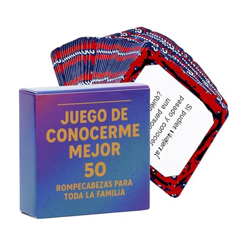 Juegos de Cartas en Español,Juego de Mesa Interactivo,Cartas para Conectar con la Familia | para en casa, reuniones con Amigos, Viajes y