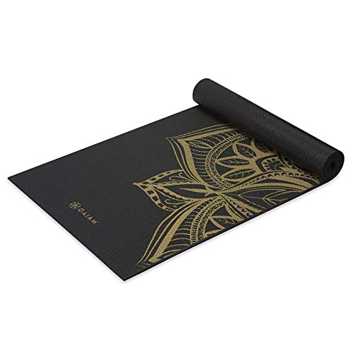 Gaiam Yoga Mat – Premium 6mm Print Extra Thick Non Slip Exercise & Fitness Mat for All Types of Yoga, Pilates & Floor Workouts (68″L x 24″W x 6mm Thick)