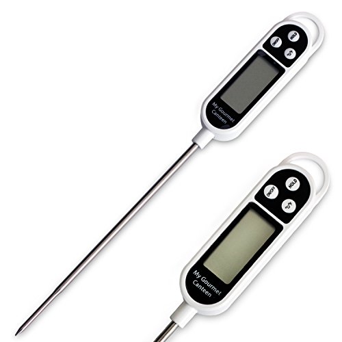 Gourmet Canteen Digital Meat Cooking Thermometer - Test Temperature With Food Safe Probe On Bbq Or Grill, Accurate, Large Lcd Screen - Includes Battery #TOP4