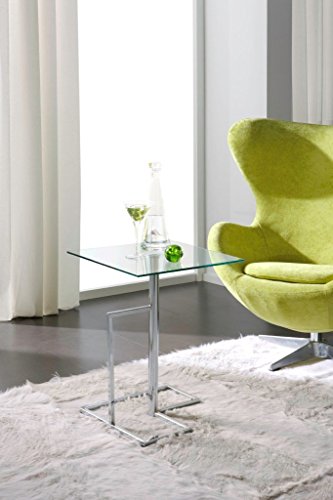 Dfierro Aeco Velador con Tapa de Cristal, Cromo, Cromado Brillante, 45.0x45.0x60.0 cm Cover