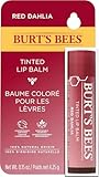 Burt's Bees Tinted Lip Balm, Hydrates and Softens Dry Lips with Long-Lasting Moisture for up to 8 Hours, Pack of 1 - Red Dahlia