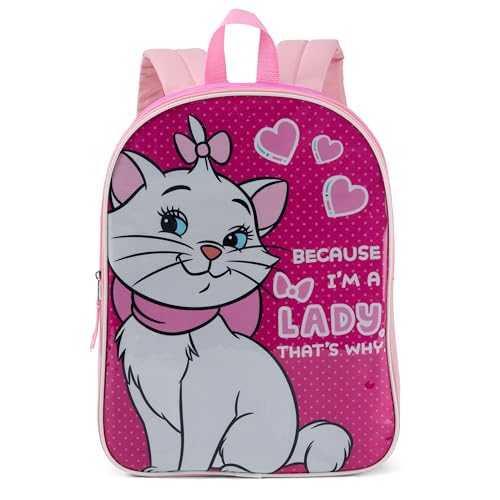 Disney Aristocrats Backpack for Kids - Cute & Durable Kids Backpack for Girls with Padded Straps & Zip Compartment - Ideal Toddler Bookbag for School & Travel - 15