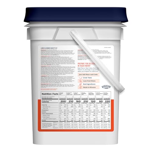 Augason Farms 4-Gallon Lunch & Dinner Variety Pail - Dehydrated Survival Food Kit - Long Shelf Life Ready to Eat Meals - Disaster Prep, Hiking & Camping Essentials - 113 Servings - Image 3