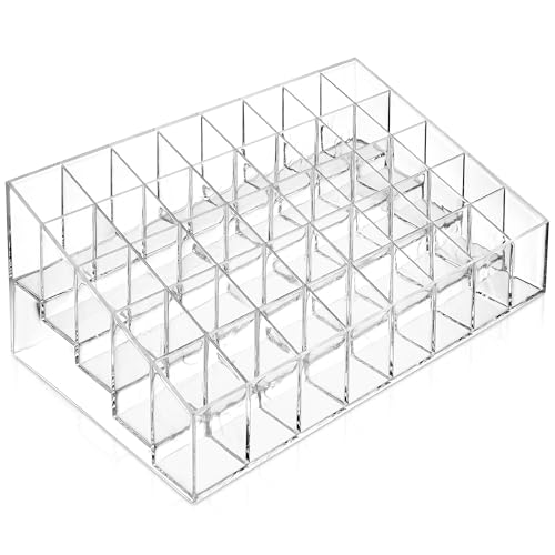 Casafield 40 Slot Acrylic Lipstick & Makeup Organizer - Cosmetic Display Case - Clear
