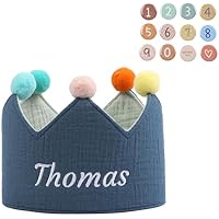 LoLaTide Corona de Cumpleaños Personalizada con Nombre, Coronas