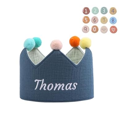 LoLaTide Corona de Cumpleaños Personalizada con Nombre, Coronas de Cumpleaños para Niños Niñas con Botones Numéricos del 0 al 9, Decoraciones de Fiesta Reutilizables | Ya disponible en tu tienda friki favorita! En mundofriki.es!
