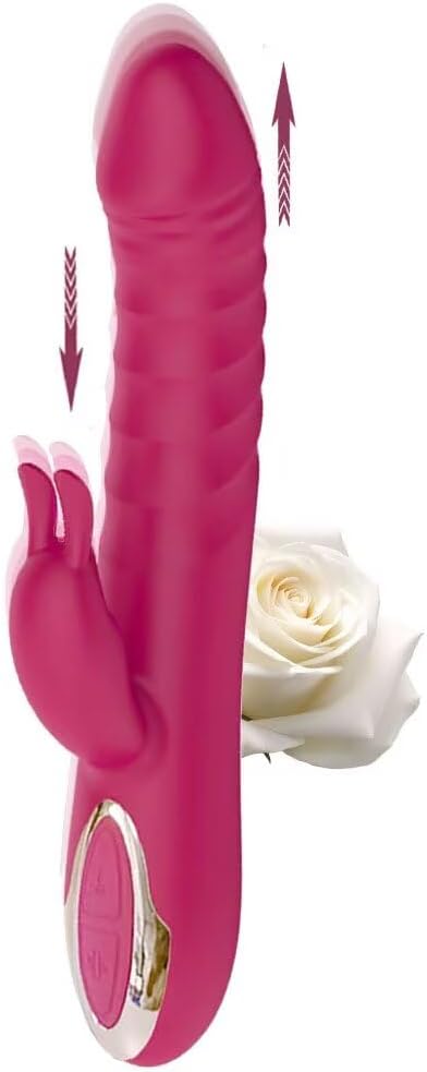 Rechargeable Adult Toy for Women Rabbit Ears Most Pleasure Realistic Quiet Dual Motor Rabbit Ears Adult Toys for Women Today Pleasure Toy Powerful 12 Modes Pleasure Toy Set Games for Women (Red)