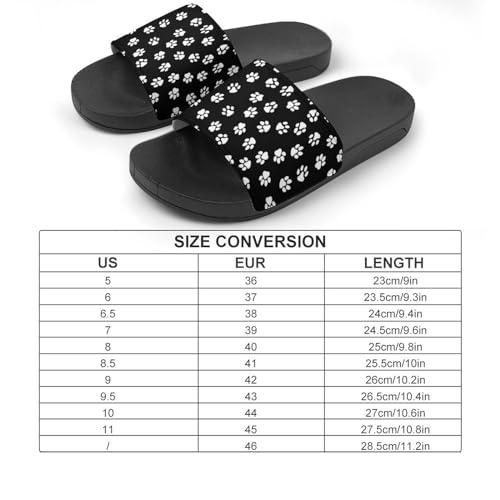 Cat Dog Paw Prints Womens Slide Sandals Non Slip Summer House Slippers for Girls Slip-on Flip Flops2