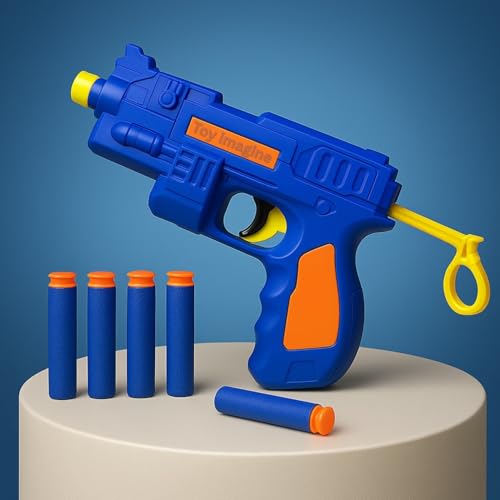 Toy Imagine Blaze Storm Hot Fire Soft Bullet Gun Toy for Kids with 5 Safe Soft Foam Bullets, Fun Target Shooting Battle Fight Indoor & Outdoor Games for Kids