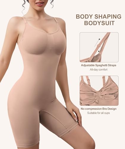 Image of Women's Strapless Shapewear Bodysuit for Women Tummy Control Shapewear, Seamless Body Shaper with Removable Straps
