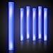 Fun Central 16” LED Foam Sticks – 6 Pack Blue Light Up Cheer Batons with Flashing Modes for St. Patrick’s Day Parades & Mardi Gras Parties (Blue)