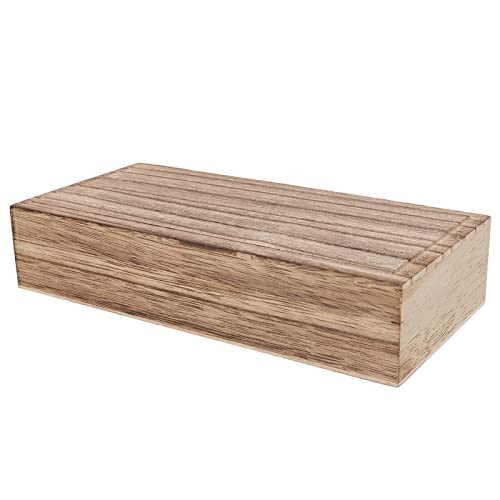 Rustikale Aufbewahrungsbox Aus Holz | Set Mit 3 Kisten | Gebranntes Kiefernholz | Mit Kreidetafel