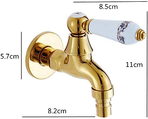 Robinet de lavabo simple eau froide pour machine à laver et extérieur - 2