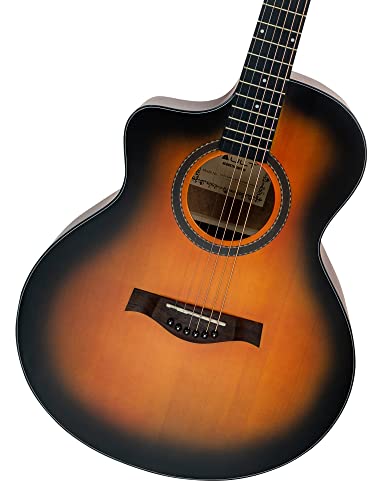 Vault EA40-SBLH Ea-40 Left-Handed Full-Size Solid Spruce Top Cutaway Acoustic Guitar thumb #5