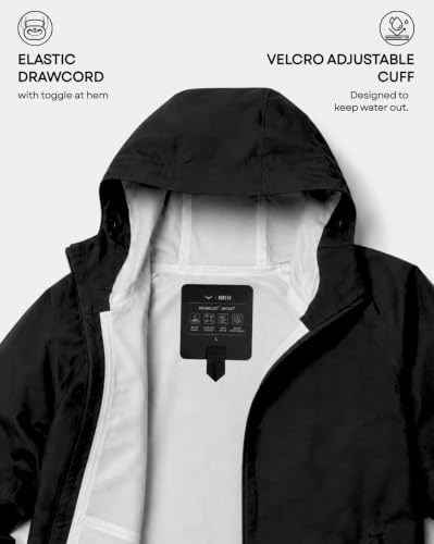 Image of Nobero Men's RainBloc Waterproof Jacket | Windproof Hooded Rain Jacket