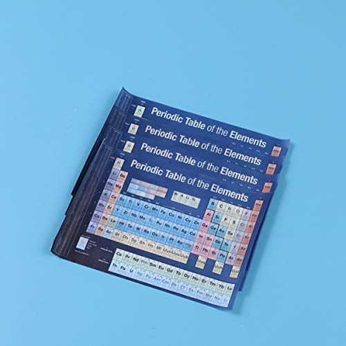 Pôster de tabela periódica de 4 peças da EXCEART com tabela periódica de química para sala de aula,