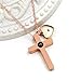 Mayfaith Elegant and Romantic 100 I Love You Language Projection Belief Necklace - Fashionable Rose Gold Cross Pendant Necklace with Charm Heart Mustard Seed, Christmas Birthday Party Gift（rose gold）
