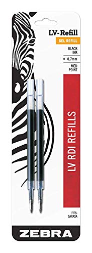 Zebra Sarasa Grand, Retractable Gel Ink Pen, Rose Gold Barrel, Medium Point, 0.7Mm, Black Ink, 1-Count Bundle With 6 Refills #TOP4