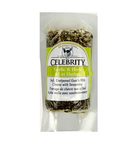 Celebrity goat cheese log herb & garlic 4oz | 6pack total of 1.5Ib