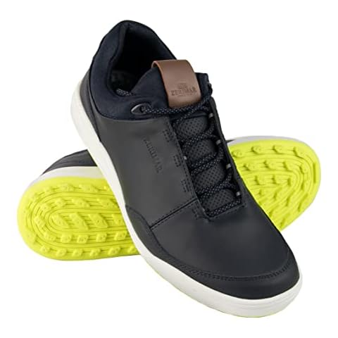 Zerimar Zapatos de Golf Piel Hombre Azul Marino Talla 43 Cover